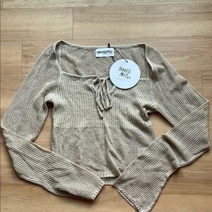Princess Polly Tan Knit Cardigan